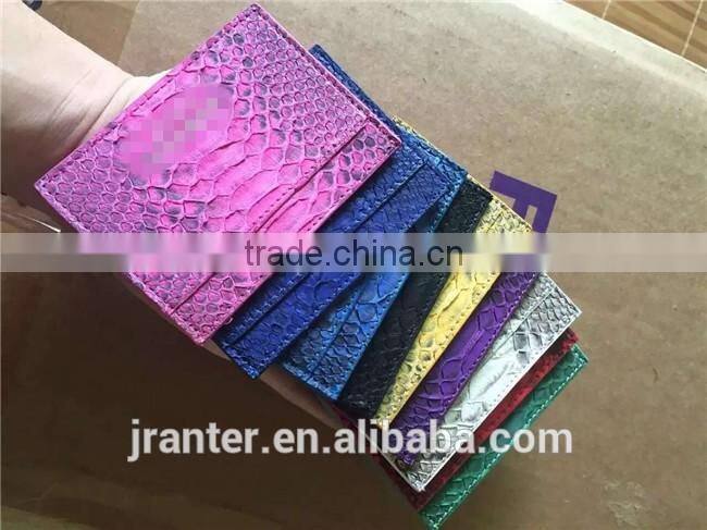 Luxury custom credit card holder wholesale python leather business card holder