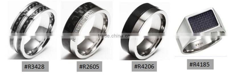 His and Her Matching Simple Eternal Wedding Band Stainless Steel Couples Jewelry Titanium couples wedding Ring Set