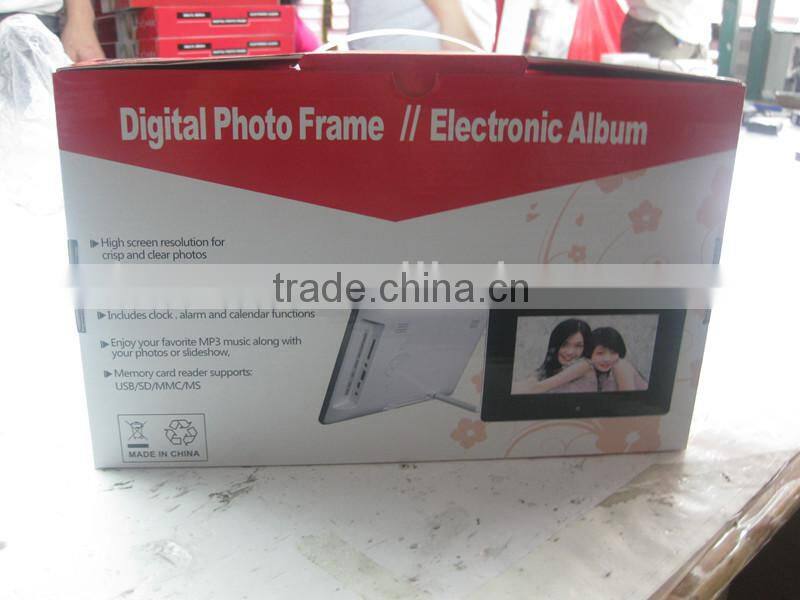 hot selling 7 inch photo frame with picture/video/music display, digital photo frame sex digital picture frame video free downlo