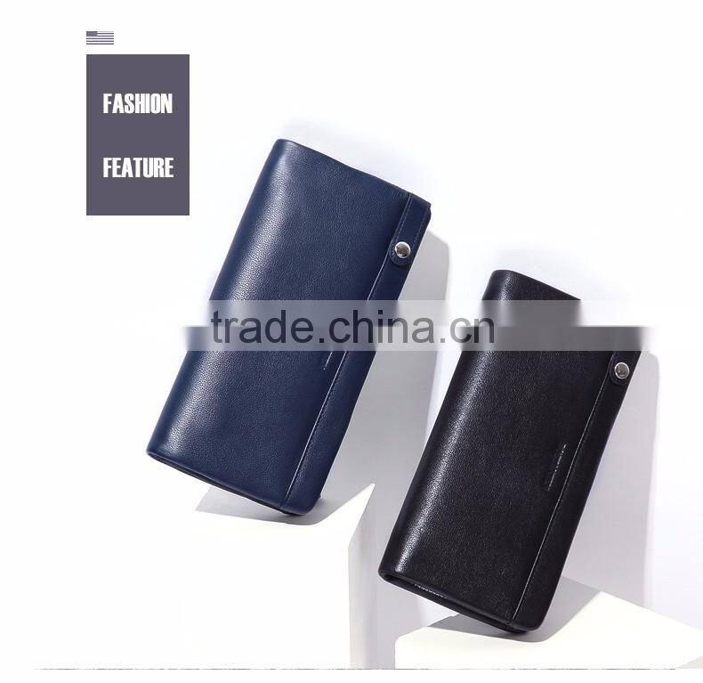 dark blue men leather wallet with coin pocket wholesale men purse