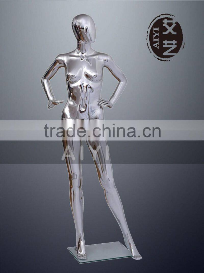 AIYI plastic female sex silver sex doll mannequin real