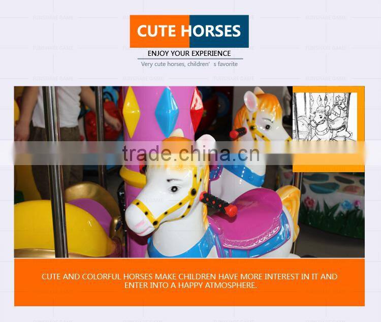 Funshare 2015 Cute Design Kids Carousel For Sale Merry Go Round Carousel Machine