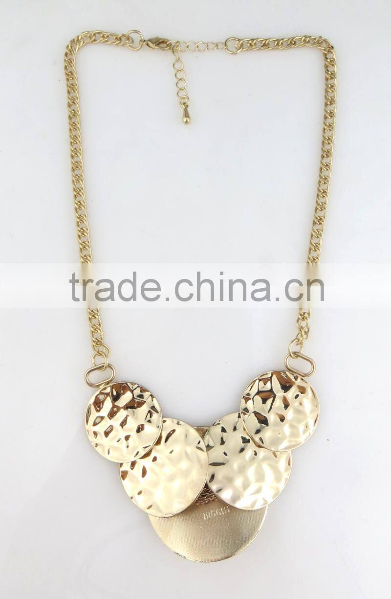2015 high quality gold coin connect necklace