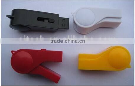 8GB plastic whistle shaped USB flash drive gift 100% real capacity usb flash disk memory USB 2.0 USB 3.0