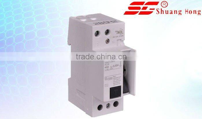 6-80Amp 240/415V 6KA SG2M 5SM1 residual current circuit breaker Earth Leakage Circuit Breaker rccb
