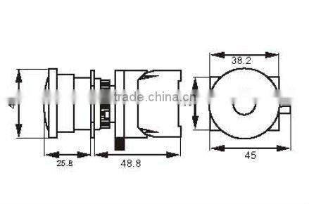 illuminated mushroom cap push button switch ,direct type 6V-240V ,transformation type 380V ,KA800E-BMD