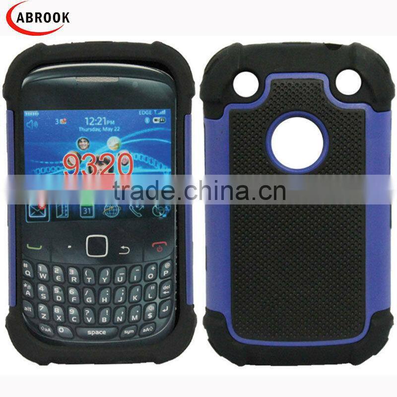 Hot selling robot style mesh texture holster combo cell phone case for Blackberry 9320