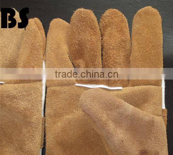 AB grade long welding gloves leather working gloves