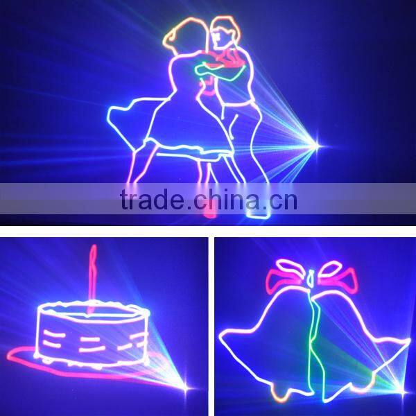 2.5W animation ILDA laser disco lighting LOGO projector