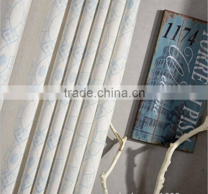 100% polyester Curtain Embroidery Fabric For Interior Window