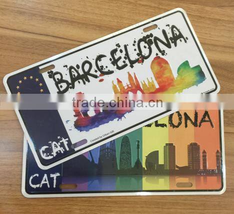 relective aluminum embossed wholesale license plates