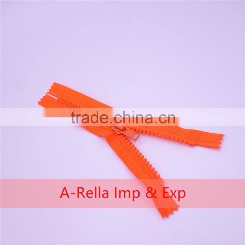 resin zipper close -end zipper for pocket