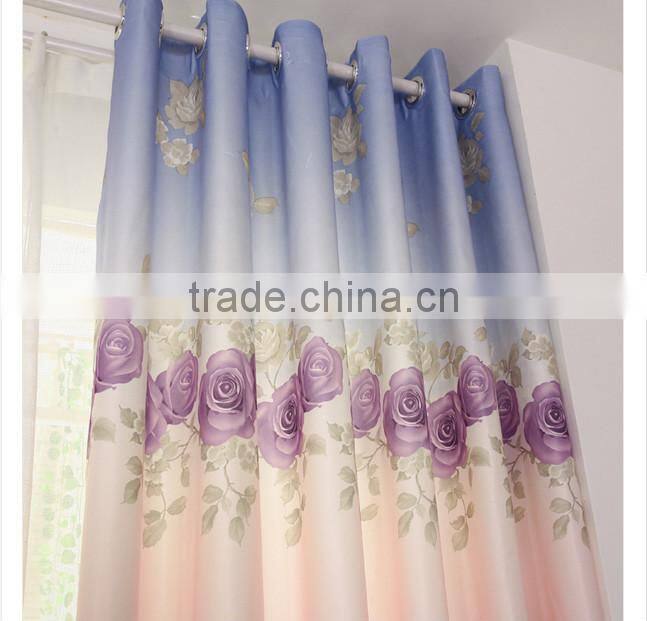 2015 hot sale printed designed No. 09 window curtains, made- up black out fabric in home or hotel
