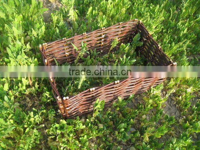 Decorative garden willow planter
