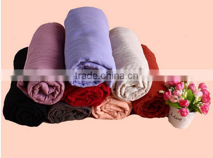 2014 Hot Women Fashion Solid Cotton Linen Scarf Long Warm Soft Silk Wrinkle Scarf Shawl Cape