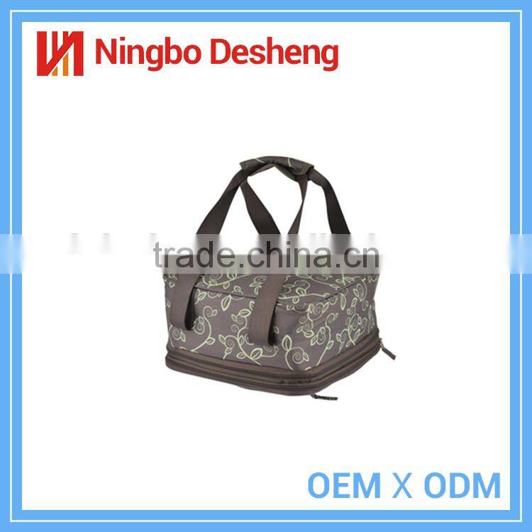 Handled style zipper leisure non woven tote travel bag set mini cosmetic bag