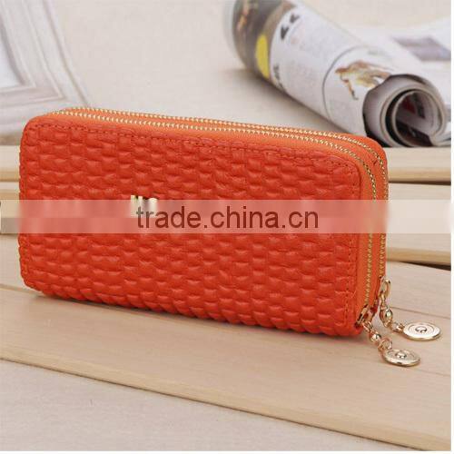 Vintage Embossed Stone Pattern Double Layer Women Lady Wallet Purse (BBYT005)