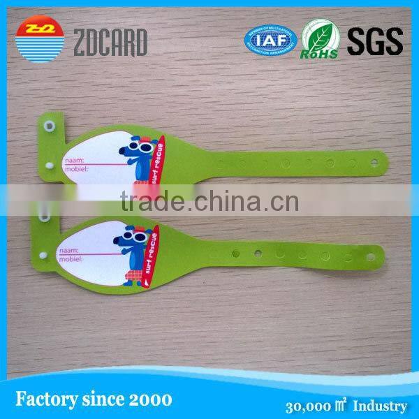 Party Favor Event RFID smart one time used PVC bracelet disposable paper wristband