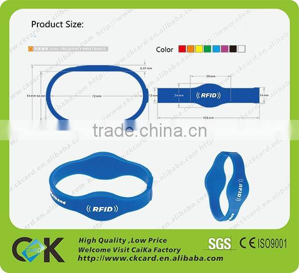 Competitive price soft PVC waterproof RFID bracelet