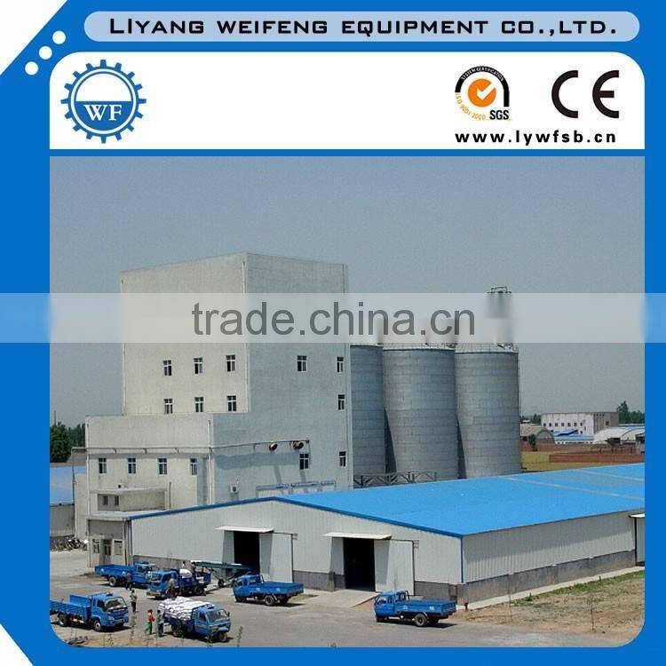 1-10t/h complete poultry feed production line with auto batching and auto packing