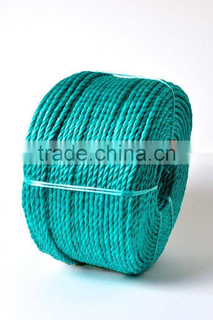 Coloured polypropylene rope available in white, black, red, green, yellow and orange