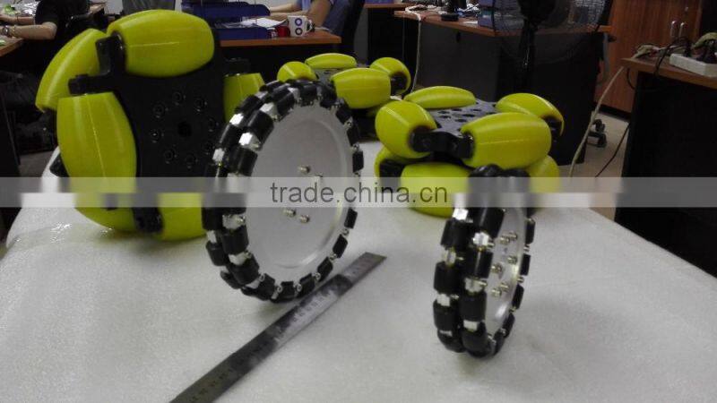 254mm Heavy Duty Industrial omni directional wheel with Pu Roller (professional custom,payload:500KG/pcs )