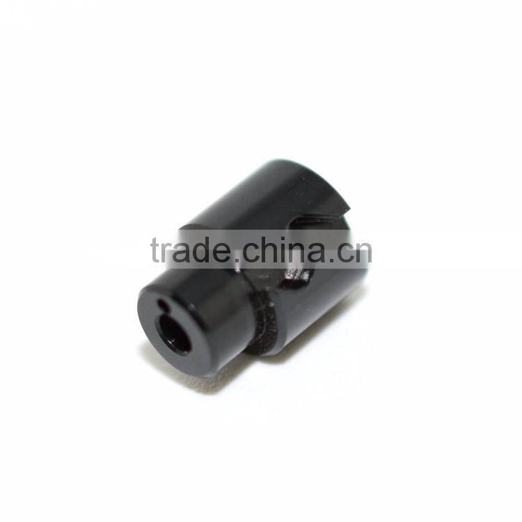 High precision CNC turning black plating aluminum aviation plug parts