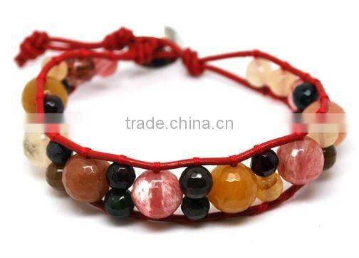 Pearls wax cord bracelet