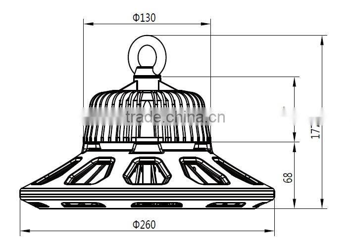 VMT new design cheap 100w 160w 240w UFO high bay light housing with round driver box