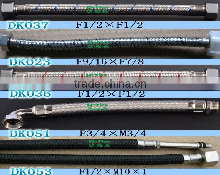 Doflex 2015 new fashion Stainless Steel 304 Flexible Braided Hose 1/2 inch x M10x1
