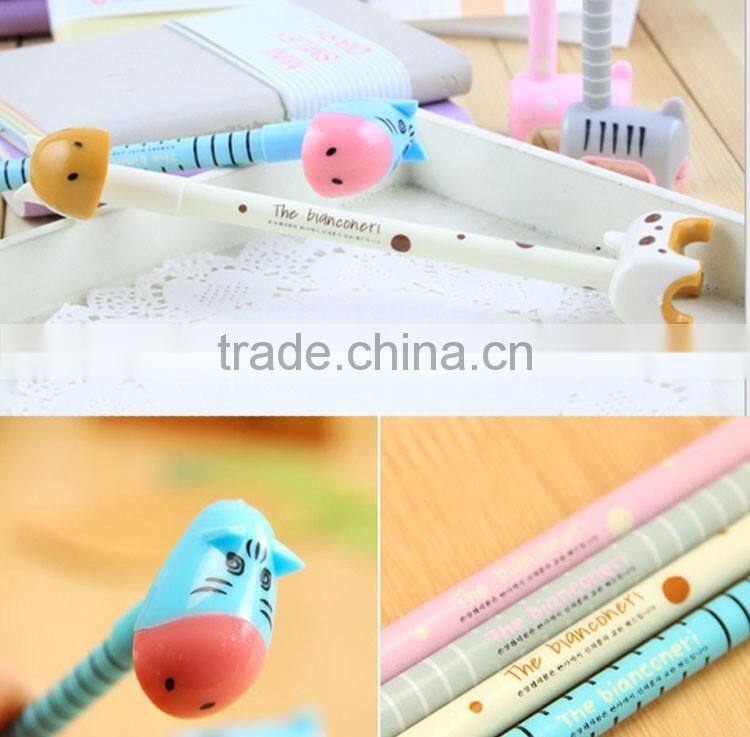 promotional wholesale cheap funny school office stationery mini plastic cartoon donkey roller ball point pen