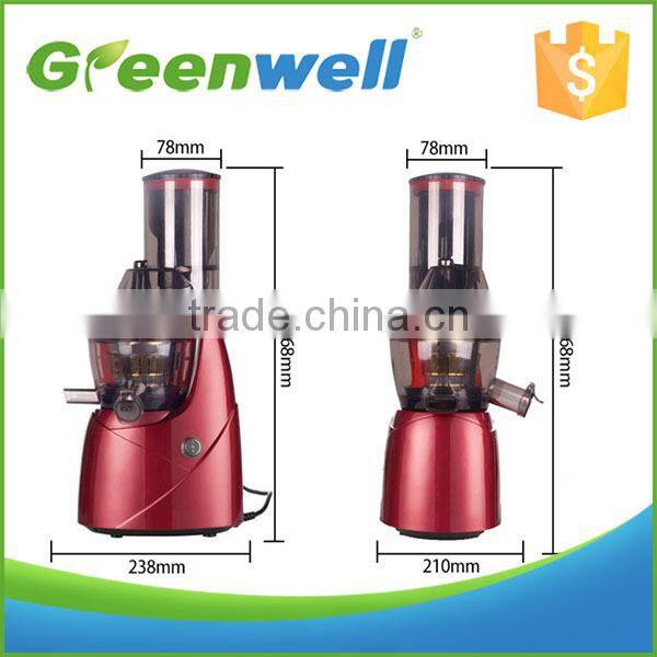 Greenwell 1 hot sale 10 year motor quality guarantee big mouth slow juicer, slow juice big mouth