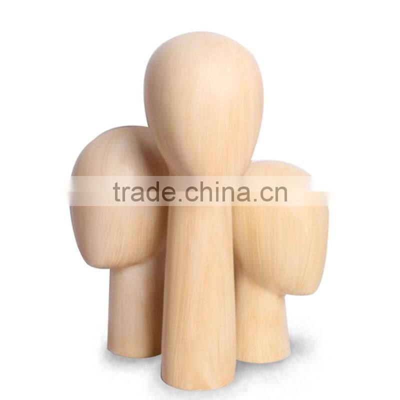 hot sale wooden lifelike mannequin head for hat display