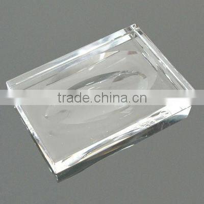 depression ablong crystal ashtray
