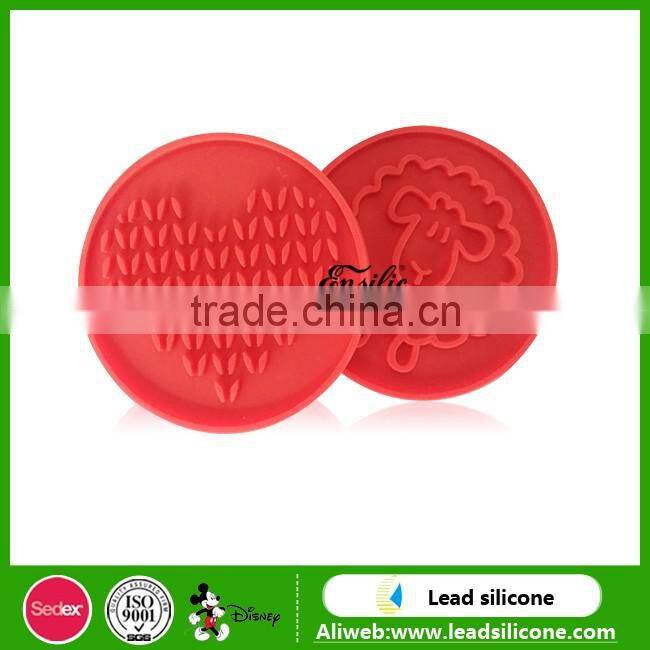 Custom Printed Silicone Cookie Stamp Silicone Cookie Stamp With Wooden Handle