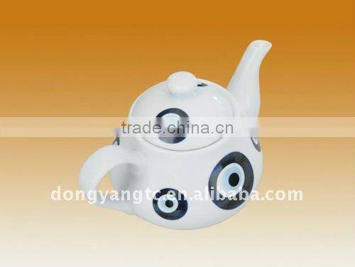 Porcelain color decal teapots
