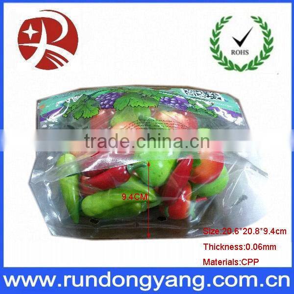 Customized plastic stand up pouch slider zip lock fruit packaging bag