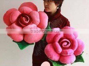 Supply fashion cute plush rose cushion stock small order