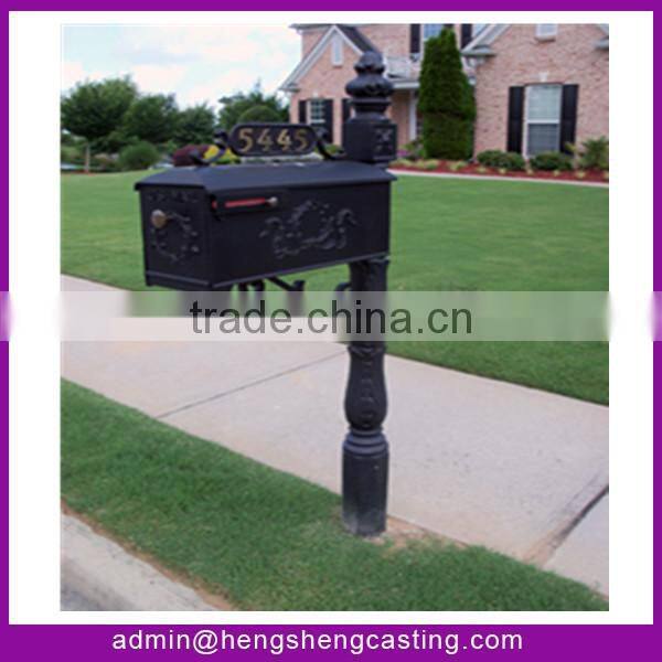 Cast iron decorative antique standing mailbox