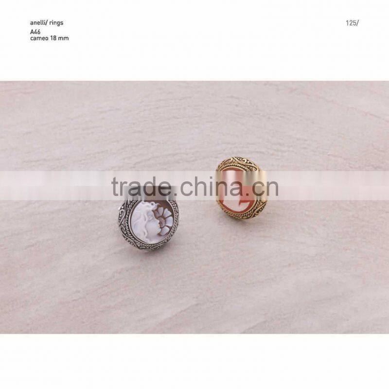 Wholesale 925 Sterling Silver Handcrafted Vintage Cameo Pendant Made in Italy P46 cameo 18mm