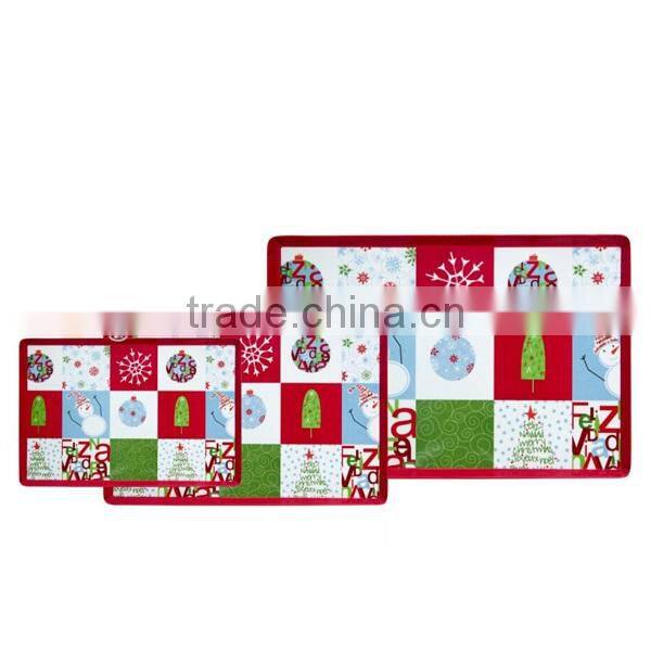 wholesale large christmas plastic square food/fruit tray