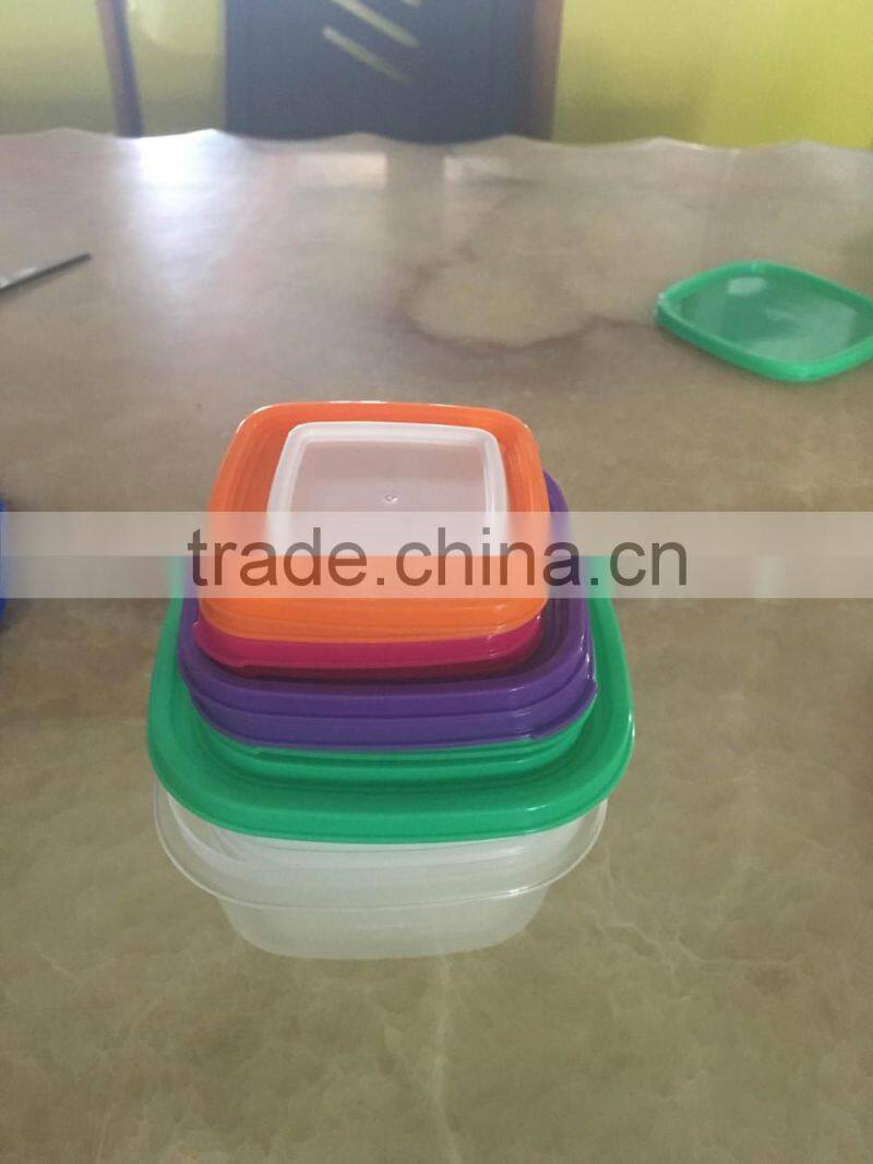 10pcs plastic storage square food small portion control container box set