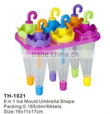 ice lolly mold 6 in 1 ice Mould umbrella shape popsicle mould