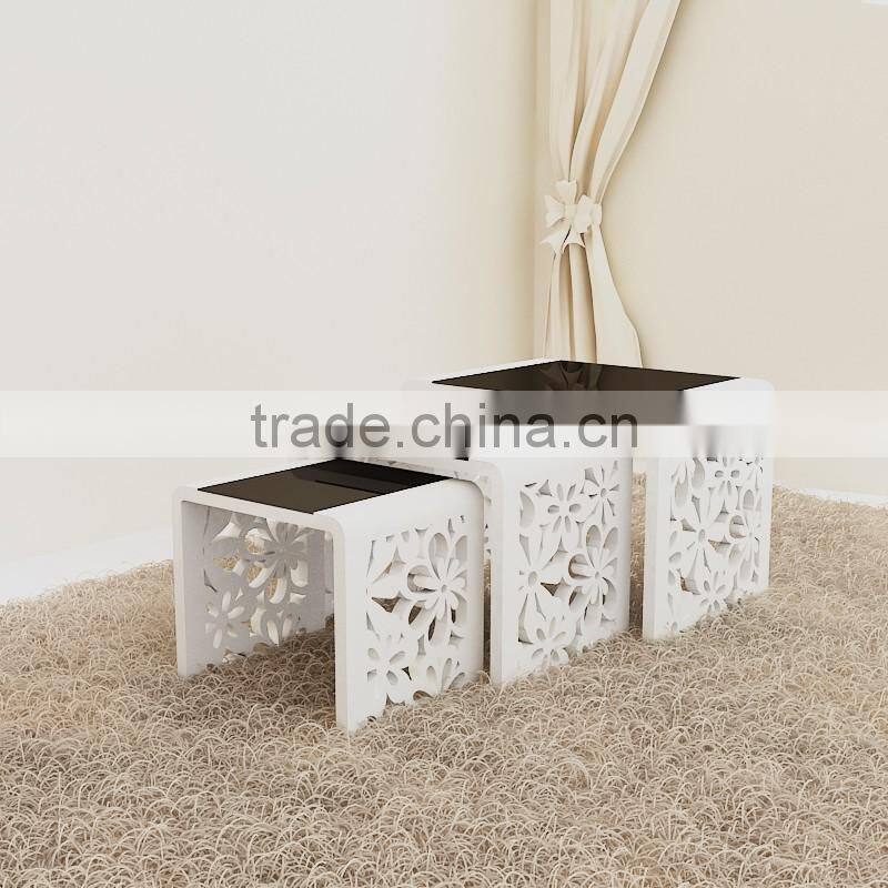 Modern High Gloss coffee table MDF furnitures wood coffee table