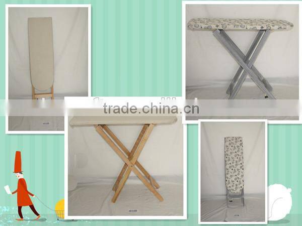Folding Wooden Ironing Board with Willow Drawer& Factory Direct