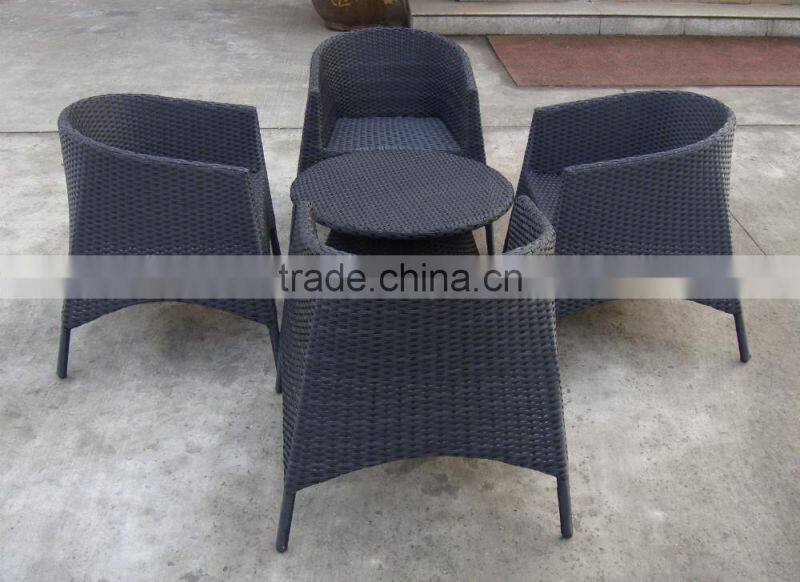 Exquisite 5Pcs Rattan Cafe Tables And Chairs With Quality Assured
