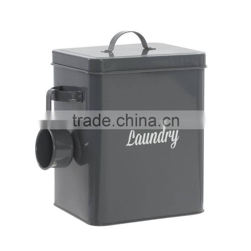 Household Large Capacity Metal Laundry Powder Box Tin Storage Container