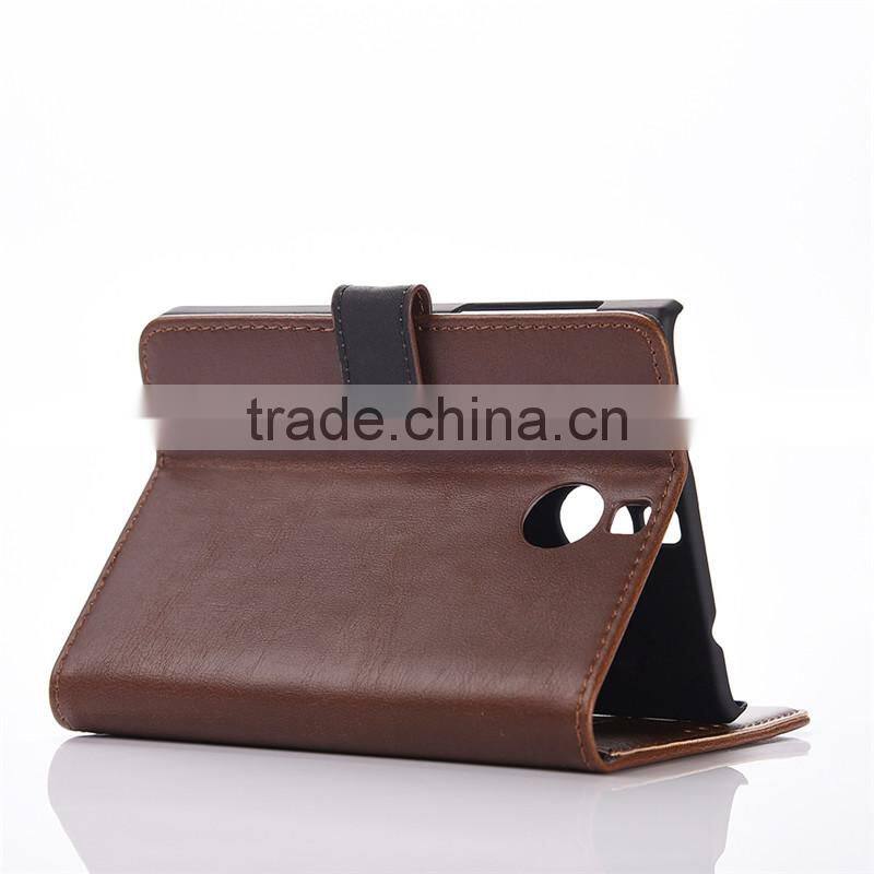 High quality crazy-horse PU card bumper/pocket cell phone case for Blackberry