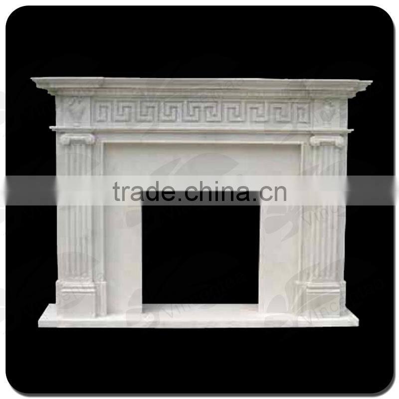 Popular Design Fireplace with Marble Surround with 15 years Factory