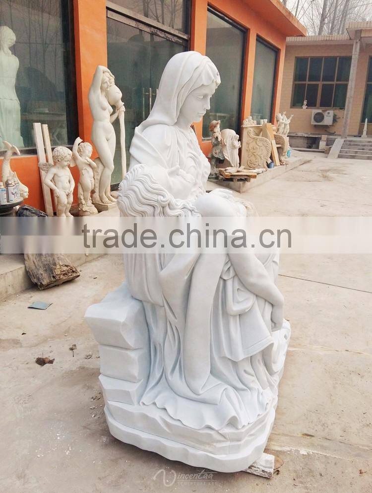 High quality church religion marble michelangelo jesus sculpture